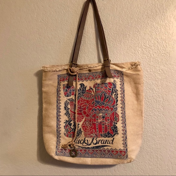 Lucky Brand Handbags - 💥Final Reduction💥LUCKY BRAND Large Burlap Tote